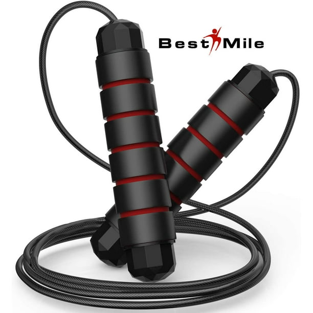 Jump Rope Tangle-Free Ball Bearing Fast Rope Skipping Adjustable Memory Foam Anti Skid Handle skipping rope New Fitness speed rope for Men and Women Jump Rope Tangle-Free Ball Bearing Fast Rope Skipping Adjustable Memory Foam Anti Skid Handle skipping rope New Fitness speed rope for Men and Women